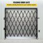 VEVOR folding security gate with diamond pattern in a metal frame.