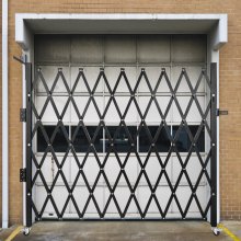 VEVOR yksi taittuva turvaportti, 7 "H x 6-1/2" W taitettava ovi, teräksinen harmonikkaturvaportti, joustavasti laajeneva turvaportti, 360° rullaava barrikadiportti, leikkaava portti/ovi riippulukolla