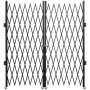 black VEVOR folding security gate with diamond pattern and locking mechanism.