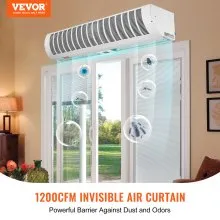 VEVOR 0.9m Commercial Indoor Air Curtain Super Power 2 Speeds 2038m³/h, UL Certified Wall Mounted Air Curtains for Doors, Indoor Over Door Fan with Heavy Duty Limit Switch, Easy-Install Unheated