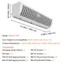 VEVOR 42" Commercial Indoor Air Curtain Super Power 2 Speeds 1350CFM, Wall Mounted Air Curtains for Doors, Indoor Over Door Fan with Heavy Duty Limit Switch, Easy-Install 110V Unheated