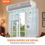 VEVOR 48" Commercial Indoor Air Curtain Super Power 2 Speeds 1650CFM, Tested to UL Standards Wall Mounted Air Curtains for Doors, Indoor Over Door Fan with Heavy Duty Limit Switch, Easy-Install 110V Unheated
