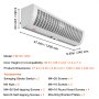 VEVOR 1.2m Commercial Indoor Air Curtain Super Power 2 Speeds 2802m³/h, UL Certified Wall Mounted Air Curtains for Doors, Indoor Over Door Fan with Heavy Duty Limit Switch, Easy-Install Unheated