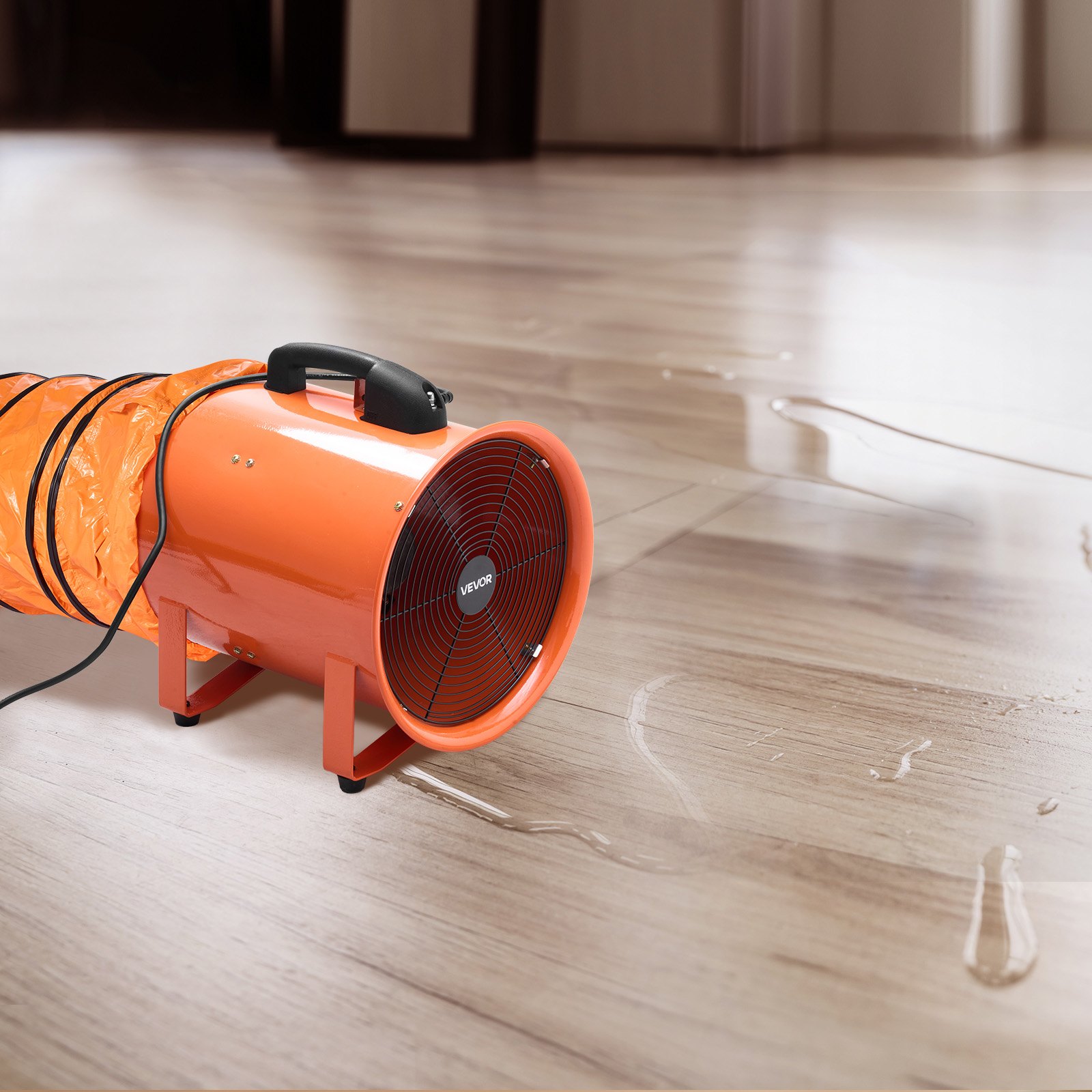 VEVOR Portable Ventilator, 16 inch Heavy Duty Cylinder Fan with 33ft Duct Hose, 1350W Strong Shop Exhaust Blower 5175CFM, Industrial Utility Blower for Sucking Dust, Smoke, Smoke Home/Workplace