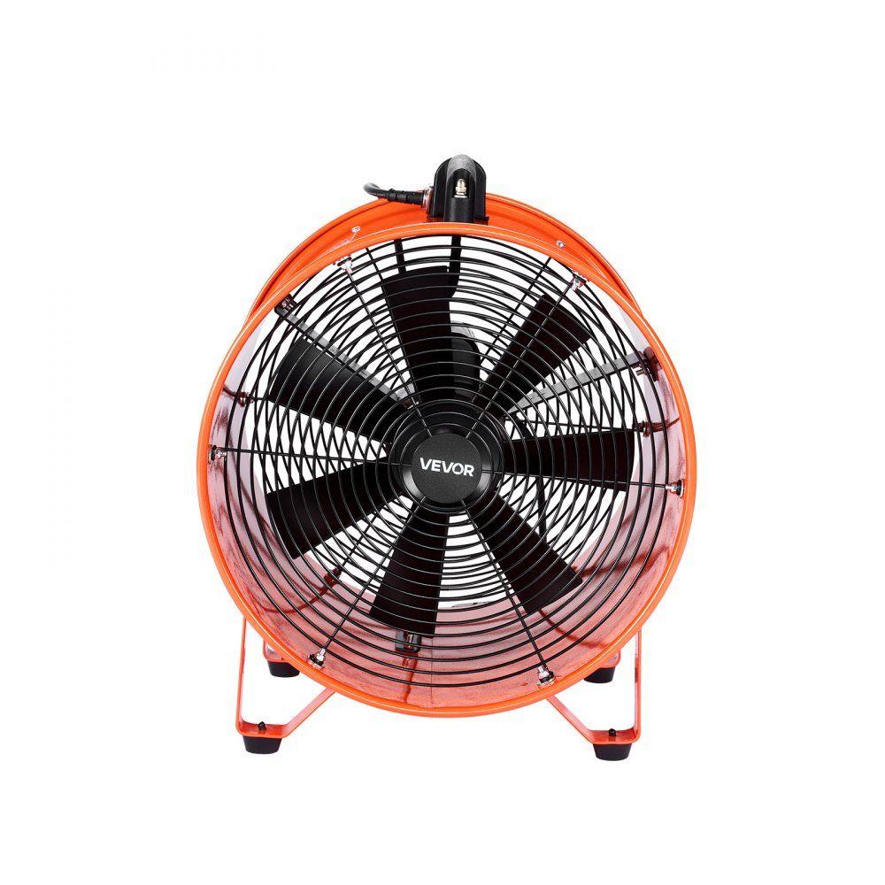 VEVOR Portable Ventilator, 406.4mm Heavy Duty Cylinder Fan with 10m Duct Hose, 900W Strong Shop Exhaust Blower 5175CFM, Industrial Utility Blower for Sucking Dust, Smoke, Smoke Home/Workplace