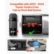 5.5 ft Retractable Tonneau Cover Hard Tonneau Cover for Toyota Tundra
