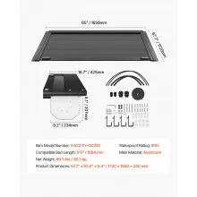 5.5 ft Retractable Tonneau Cover Hard Tonneau Cover for Toyota Tundra