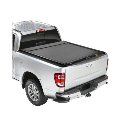 VEVOR Retractable Tonneau Cover, 5.8 ft Hard Tonneau Cover with Built-in Drainage Pipe for 2021-2024 Chevy/GMC Silverado/Sierra 1500 Crew Cab, Customized Hard Tonneau Cover with Double-Lock & T-Slot
