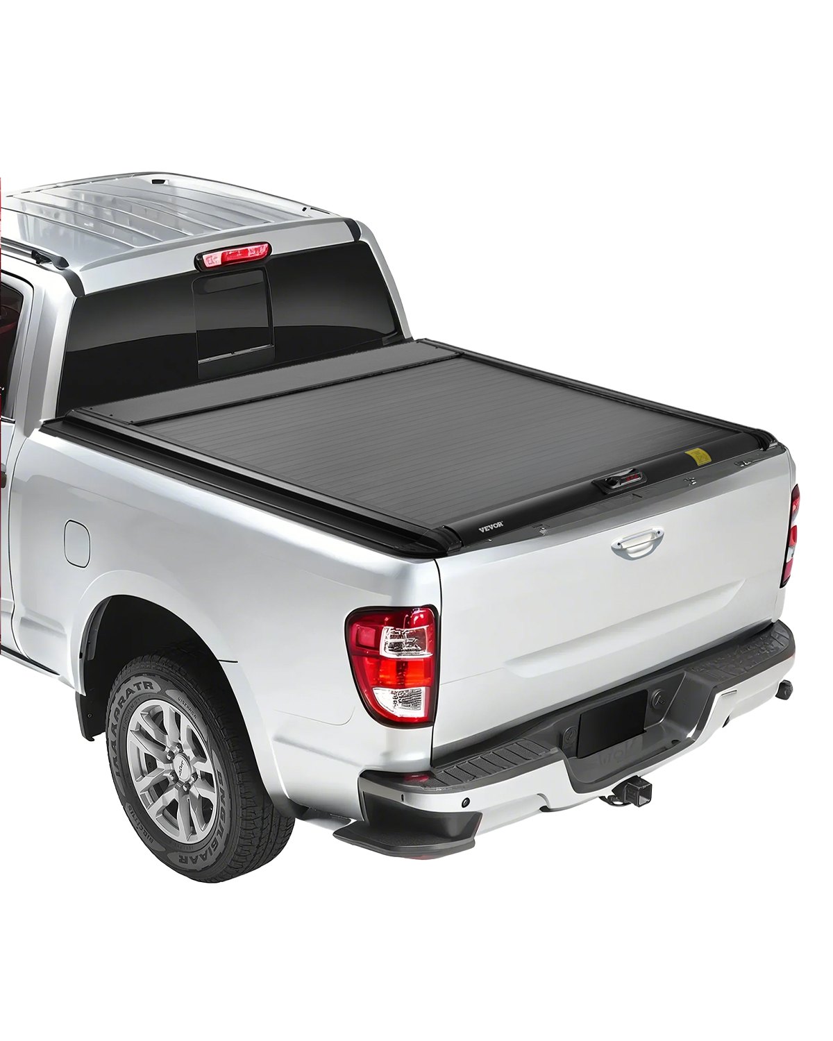 VEVOR Retractable Tonneau Cover, 5.7 ft Hard Retractable Tonneau Cover with Built-in Drainage Pipe for 2021-2024 Dodge Ram 1500 Crew Cab , Customized Hard Tonneau Cover with Double-Lock & T-Slot