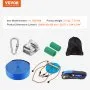 VEVOR Zipline Kit for Kids and Adult, 52 ft Zip Line Kits Up to 500 lb, Backyard Outdoor Quick Setup Zipline, Playground Entertainment with Zipline, Nylon Safety Harness, Seat, and Handlebar