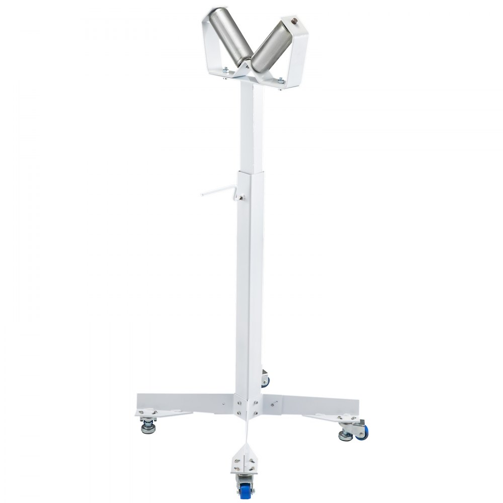 Pipe Roller Tools Stand Hsv-18 Adjustable V-shaped With Two 6inch Rollers White