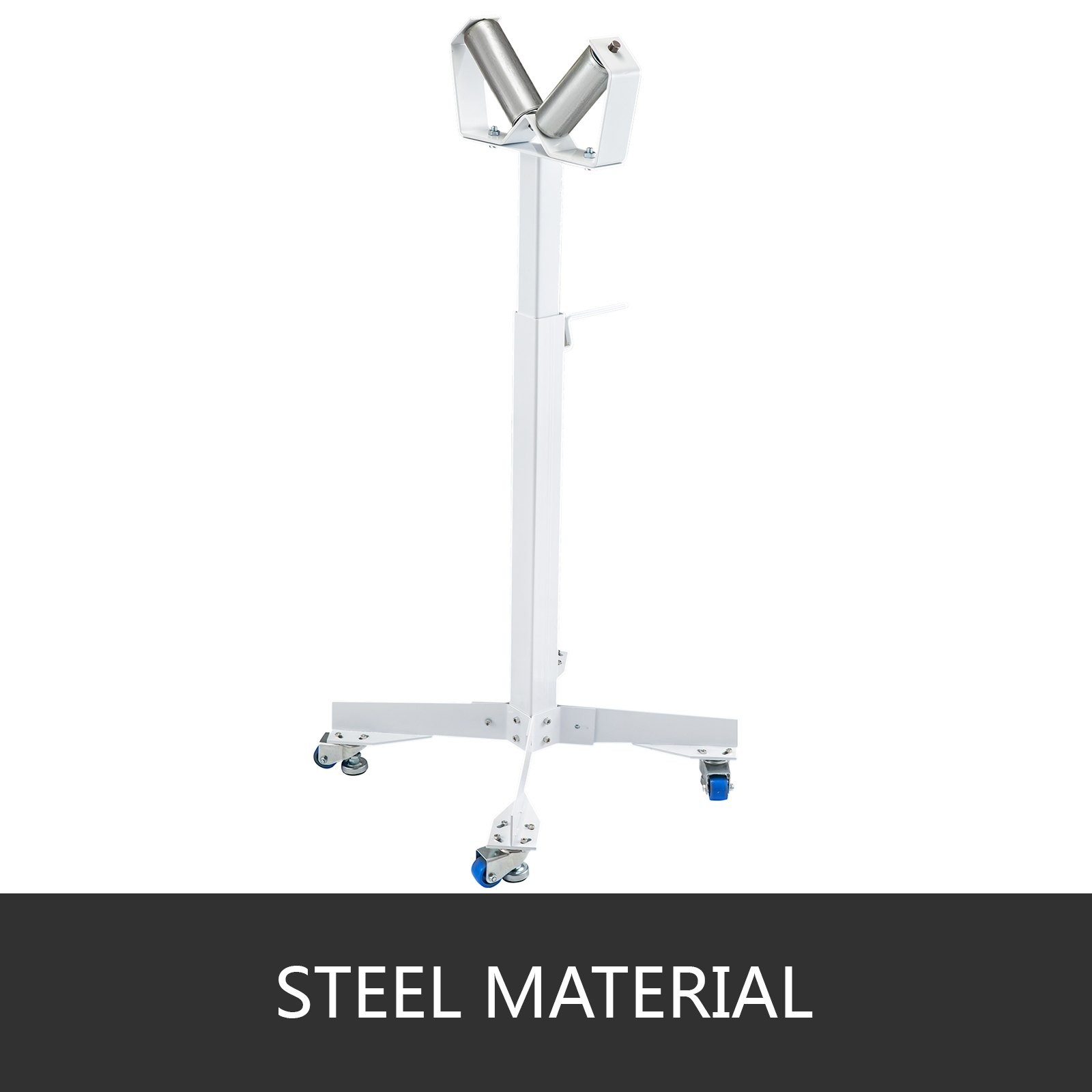 Pipe Roller Tools Stand Hsv-18 Adjustable V-shaped With Two 6inch Rollers White