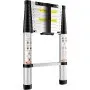 VEVOR Telescoping Ladder, 10.5 FT Aluminum One-button Retraction Collapsible Extension Ladder, 375 LBS Capacity with Non-slip Feet, Portable Multi-purpose Compact Ladder for Home, RV, Loft, ANSI Liste