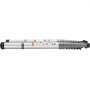 collapsed VEVOR telescoping ladder with safety labels and compact design, ideal for easy storage.