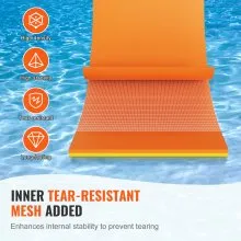 VEVOR Lily Pad Floating Mat, Large 9x6 FT Floating Water Pad, 3-Layer Floating Dock for Adults Kids, 1.3" Thick Tear-Resistant XPE Foam Raft, Floating Island for Lake, Pool, Ocean, Beach, and Boating