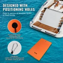 VEVOR Lily Pad Floating Mat, Large 12x6 FT Floating Water Pad, 3-Layer Floating Dock for Adults Kids, 1.3" Thick Tear-Resistant XPE Foam Raft, Floating Island for Lake, Pool, Ocean, Beach, and Boating