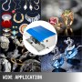 VEVOR Máquina pulidora de joyería 200 W Máquina pulidora de joyería 110 V Herramienta de pulido de joyería Colector de polvo con mesa ligera Pulidora de joyería
