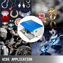 VEVOR Jewelry Polishing Machine Buffing Machine Benchtop Jewelry Polishing Tool Dust Collector Buffing Table Top Jewelry Buffer Polisher Machine With Light Polishing Buffing Machine