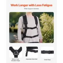 VEVOR Pressure Washer Telescoping Wand, 18 ft, 4000 psi, Telescopic Spray Wand with Power Washer Extension Wands, Gutter Cleaner, Brush Head, 5 Spray Nozzle Tips, Adapter and Adjustable Support Belt