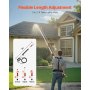 Pressure Washer Telescoping Wand 21 ft Brush Head Included Telescopic Spray Wand