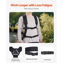 VEVOR Pressure Washer Telescoping Wand, 24 ft, 4000 psi, Telescopic Spray Wand with Power Washer Extension Wands, Gutter Cleaner, Pivoting Coupler, 7 Spray Nozzle Tips and Adjustable Support Harness