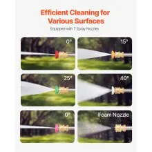 VEVOR Pressure Washer Telescoping Wand, 24 ft, 4000 psi, Telescopic Spray Wand with Power Washer Extension Wands, Gutter Cleaner, Pivoting Coupler, 7 Spray Nozzle Tips and Adjustable Support Harness