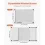 VEVOR Adjustable Window Screen Expandable Windows Screens 2 Packs Aluminum Frame