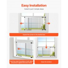 VEVOR Adjustable Window Screen Expandable Windows Screens 2 Packs Aluminum Frame