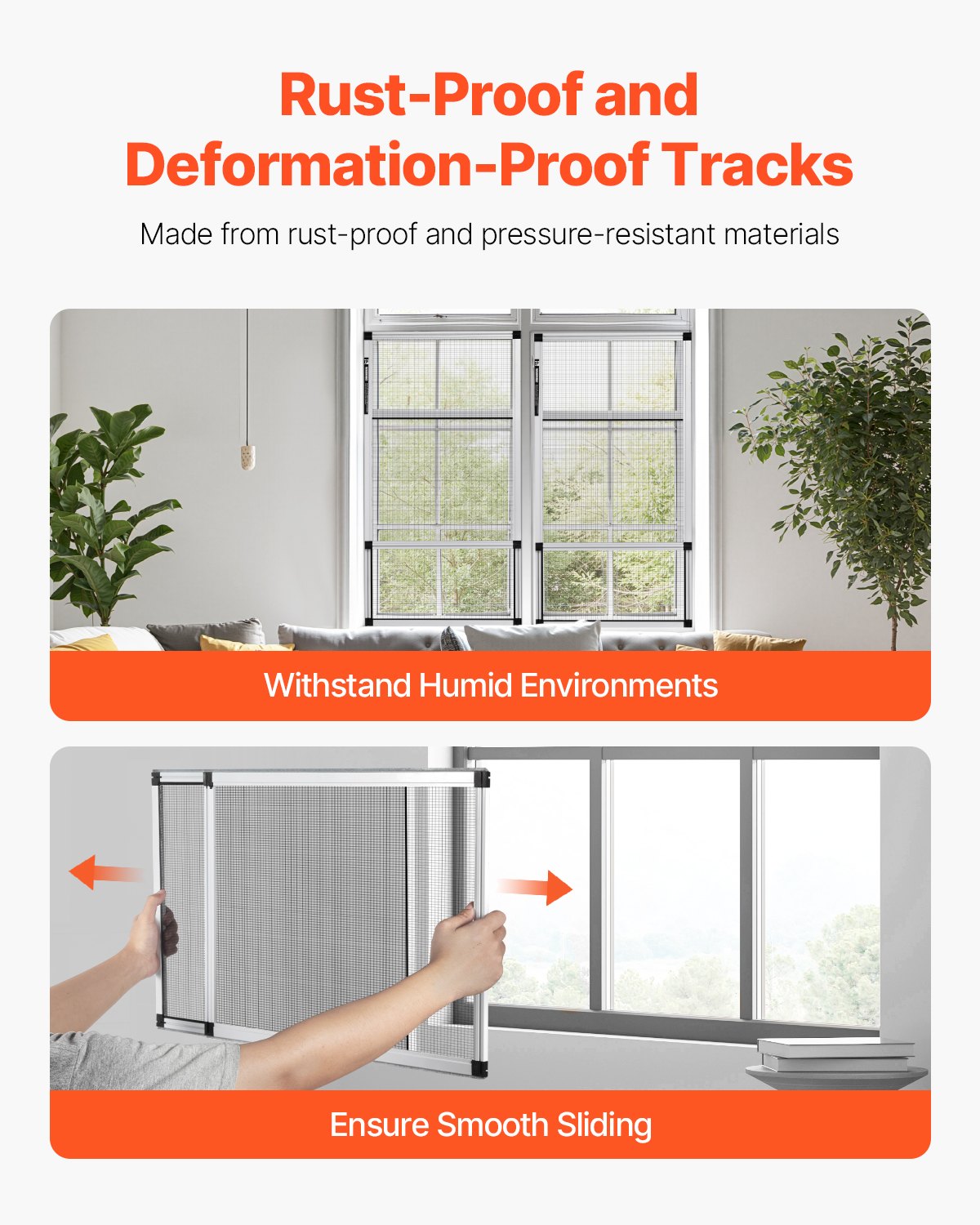 Mosquitera ajustable VEVOR, 38 cm de alto x 53 cm - 101 cm de ancho, 2 paquetes. Mosquiteras extensibles con marco de aluminio y malla resistente. Instalación horizontal o vertical ajustable. Ideal para casa o jardín.