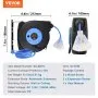 VEVOR Retractable Extension Cord Reel, 30 FT, Heavy Duty 16AWG/3C SJTOW Retractable Power Cord Reel with Lighted Triple Tap Outlet 10 Amp Circuit Breaker 4.5FT Lead-in Cord, for Ceiling or Wall Mount