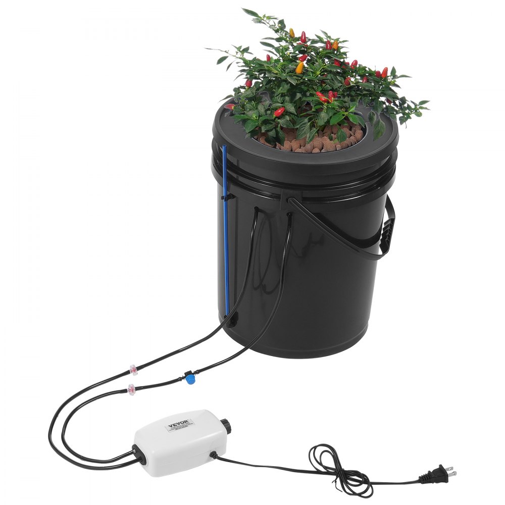 VEVOR DWC Hydroponics Grow System Dybtvandskultur med Top Drip 1 spand 5Gal