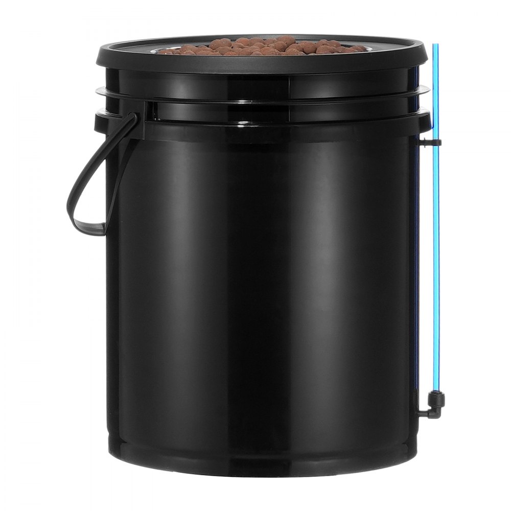 VEVOR DWC Hydroponics Grow System, Hydroponic Growing System with Top Drip Kit, 5-Gallon Deep Water Culture with Air Pump, Air Stone and Water Level Device for Leafy Vegetables(1 Bucket+Top Drip Kit)
