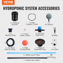 VEVOR DWC Hydroponics Grow System Deep Water Culture with Top Drip 1 Bucket 5Gal