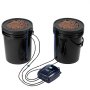 Sistema de cultivo hidropónico VEVOR DWC para cultivo en aguas profundas con 2 baldes de goteo superiores