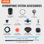 VEVOR DWC Hydroponics Grow System, Hydroponic Growing System with Top Drip Kit, Deep Water Culture 5-Gallon 2 Buckets, with Air Pump, Air Stones and Water Level Device for Leafy Vegetables