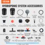 VEVOR RDWC Hydroponics System Recirculating Deep Water Culture 4 Buckets 18.9 L