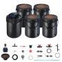 Sistema hidropônico VEVOR RDWC (cultivo em água profunda recirculante) com 4 baldes de 18,9 L