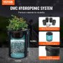 VEVOR DWC Hydroponics Grow System Mélyvízi kultúra Top Drip 4 vödörrel