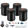 VEVOR DWC Hydroponics Grow System, Hydroponic Growing System with Top Drip Kit, Deep Water Culture 5-Gallon 4 Buckets, with Air Pump, Air Stones and Water Level Device for Leafy Vegetables