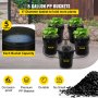 VEVOR hydroponics system with 5-gallon pp buckets and 5" diameter plant baskets.