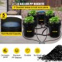 VEVOR DWC Hydroponic System, 5 Gallon 5 Buckets, Deep Water Culture Growing Bucket, Hydroponics Grow Kit with Pump, Air Stone and Connected Reservoir, for Indoor/Outdoor Leafy Vegetables