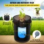 VEVOR DWC Hydroponic System, 5 Gallon 5 Buckets, Deep Water Culture Growing Bucket, Hydroponics Grow Kit with Pump, Air Stone and Connected Reservoir, for Indoor/Outdoor Leafy Vegetables