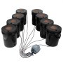 VEVOR DWC Hydroponic System, 5 Gallon 8 Buckets, Deep Water Culture Growing Bucket, Hydroponics Grow Kit with Pump, Air Stone and Water Level Device, for Indoor/Outdoor Leafy Vegetables