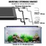 VEVOR aquarium light with adjustable extendable bracket for 12-18 inch aquariums, showcasing colorful leds.