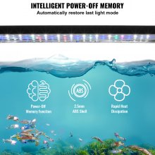 VEVOR Aquarium Light 10W Full Spectrum Aquarium LED-lampor för 12"-18" Fish Tank