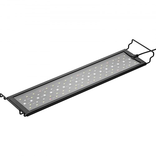 Aquariumlicht mit LCD-Monitor, 22 W Vollspektrum-Aquarienlicht mit 24/7-Naturmodus, Einstellbarer Helligkeit & Timer – Gehäuse aus Aluminiumlegierung, ausziehbare Halterungen 61-76 cm | DE