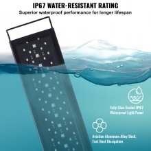 Luz de aquário de espectro completo VEVOR e monitor LCD para tanque de água doce de 18 "-24" 18 W