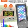 VEVOR aquarium light with full spectrum five-row led beads, 2835 monochrome beads, and flicker-free frequency.