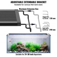 VEVOR Aquarium Light 24W Full Spectrum Fish Tank Light for 24"-30" Fish Tank