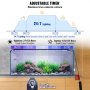 VEVOR aquarium light with adjustable timer, simulating 24/7 natural light cycle, power-off memory.